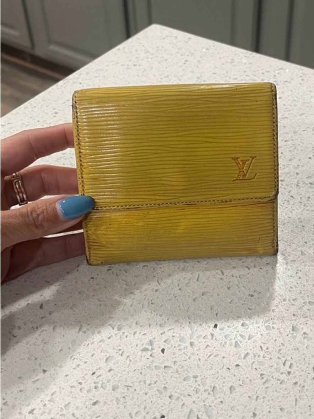 Louis Vuitton vintage Yellow Epi Wallet